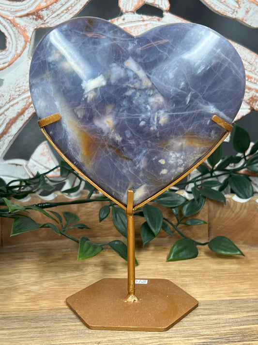 Purple Chalcedony Heart