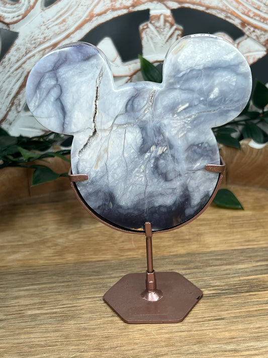 Purple Chalcedony Cat Head