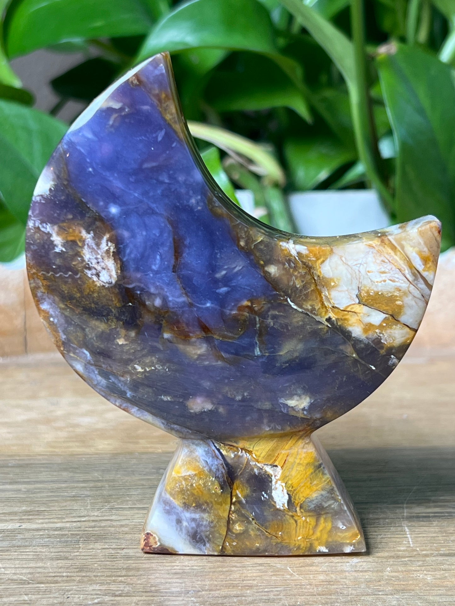 Purple Chalcedony Moon