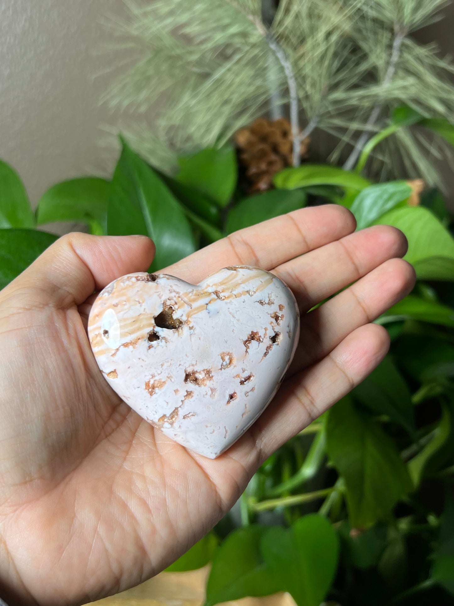 Pink Carnelian Heart