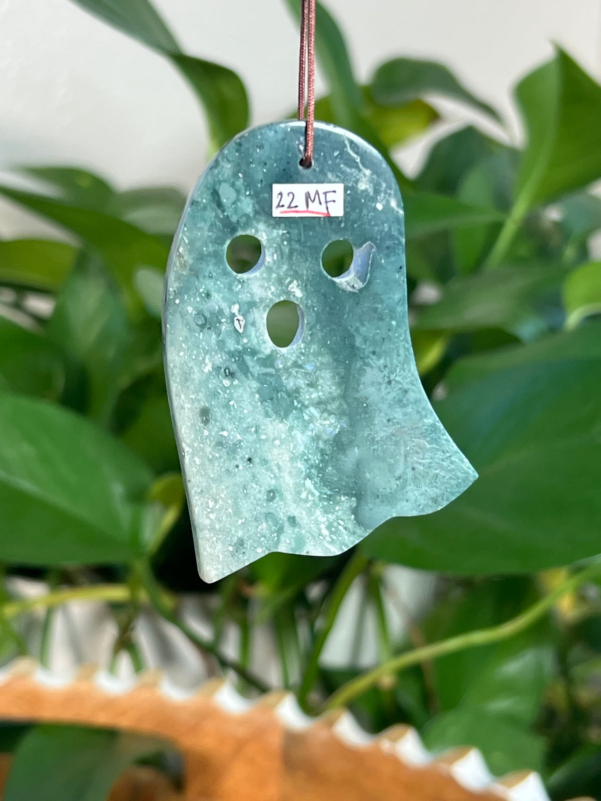 Blue Green Jasper Ghost Ornaments