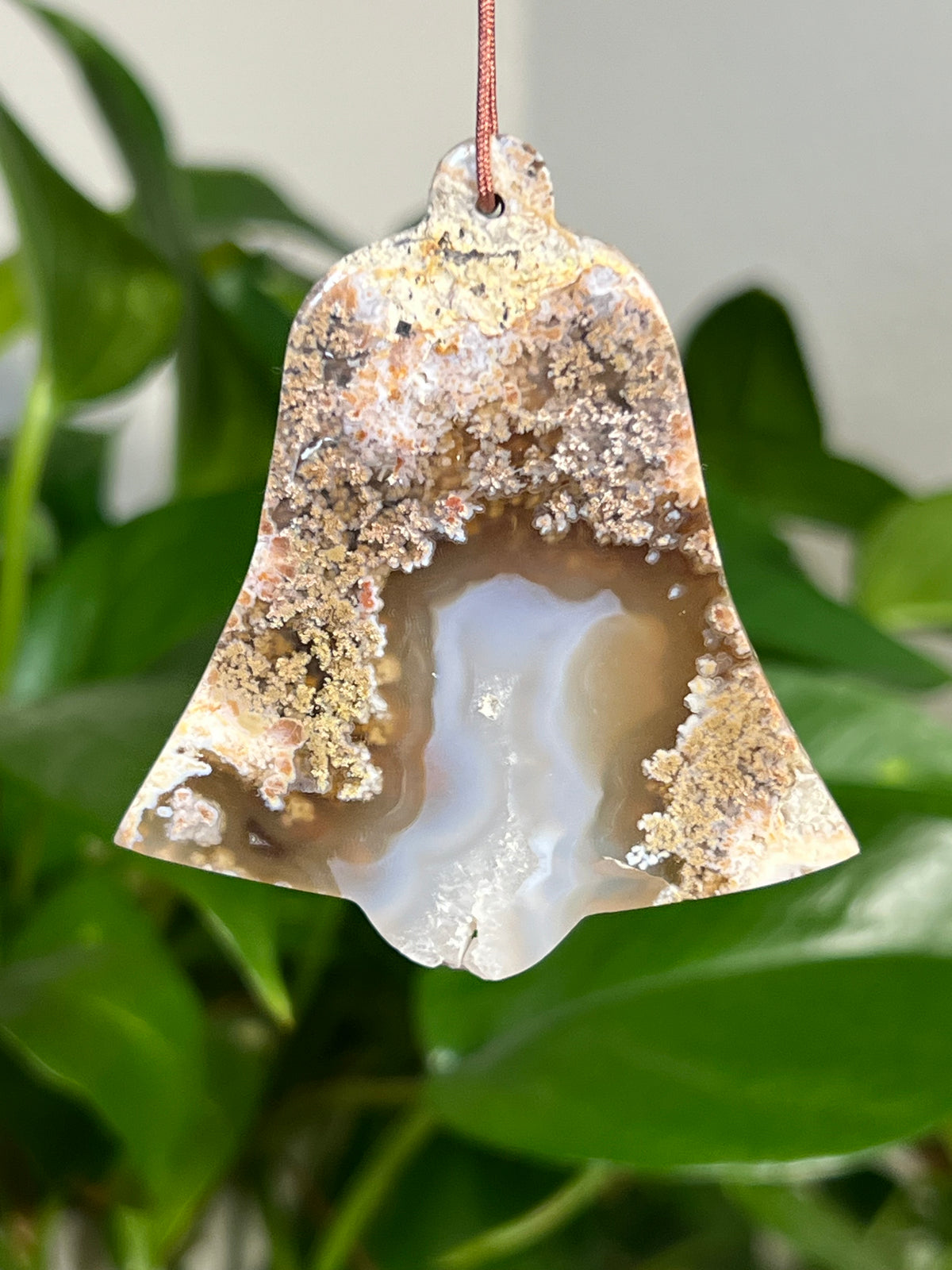 Scenic Moss Agate Bell Ornaments