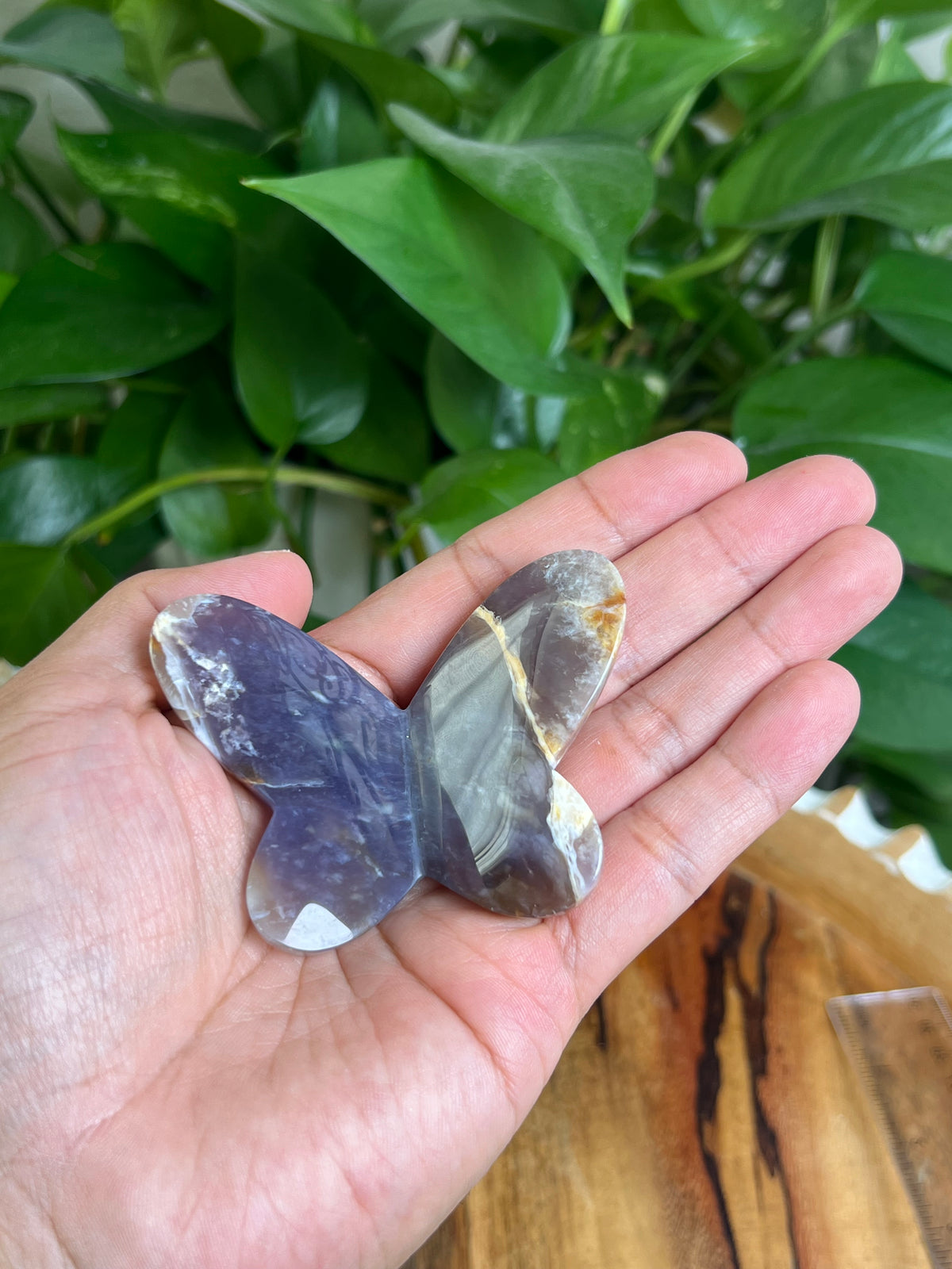 Purple Chalcedony 3D Butterfly: C