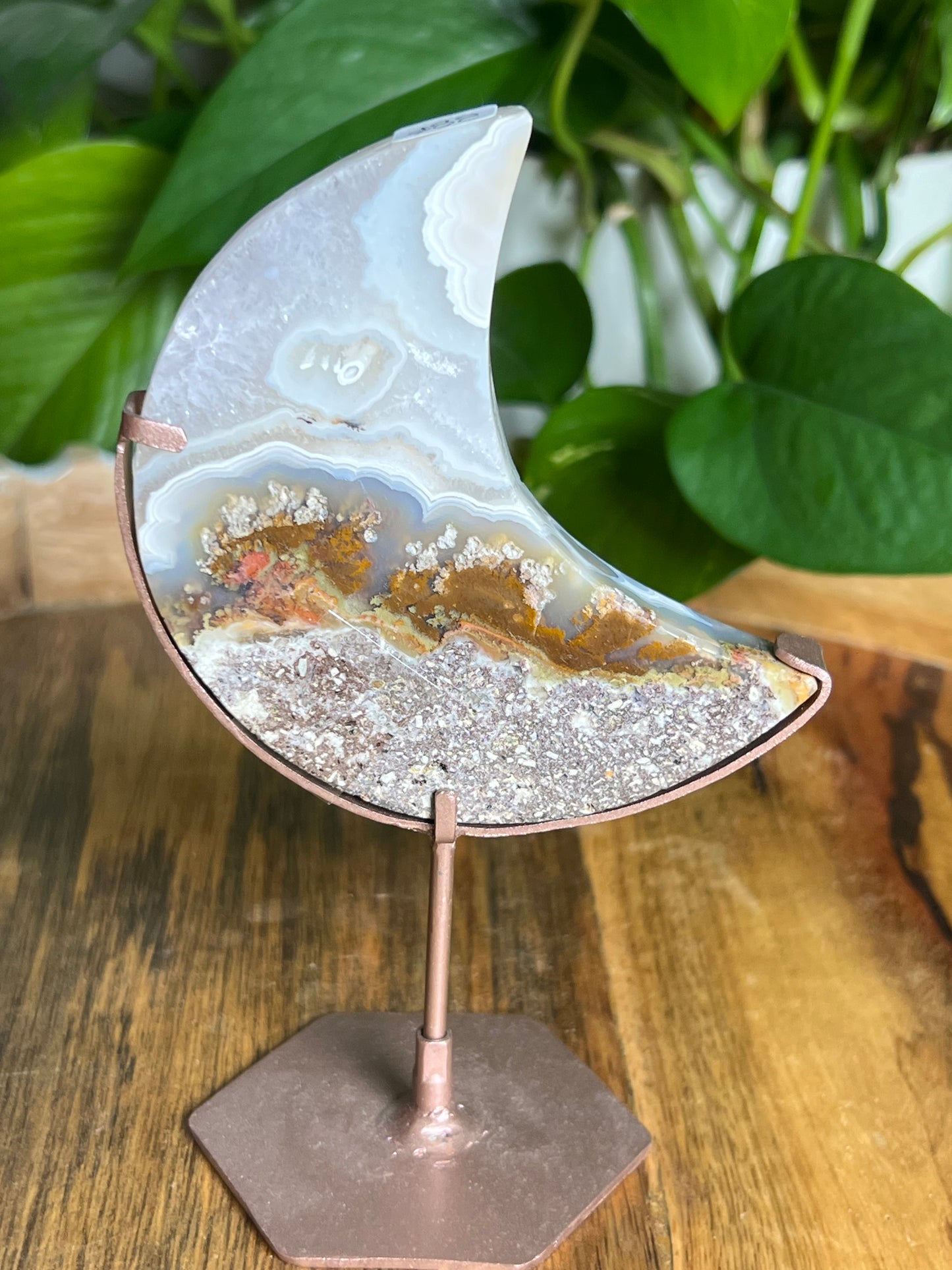Scenic Moss Agate Moon: B
