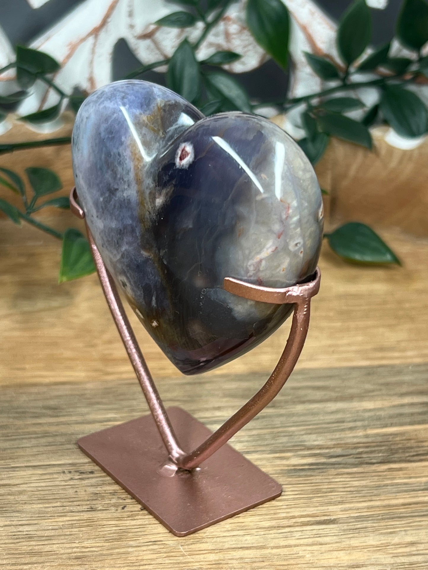 Purple Chalcedony Heart