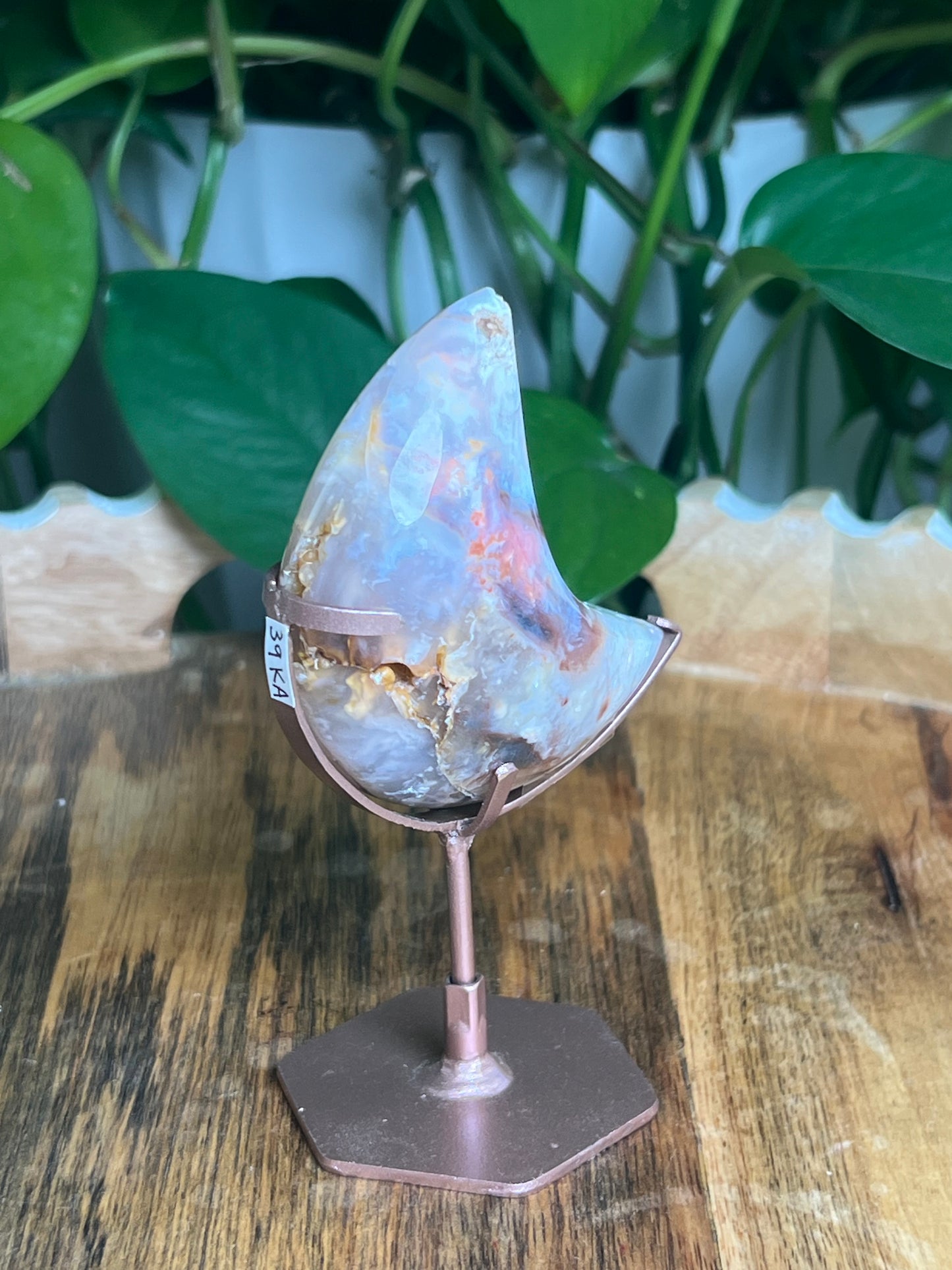Rainbow Plume Agate Moon: KA 💗 PERFECTLY IMPERFECT 💗