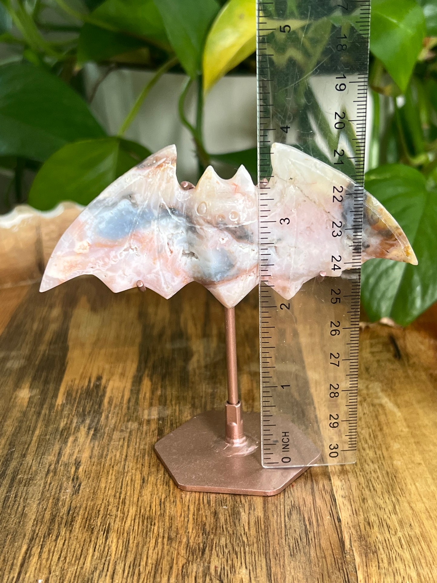 Rainbow Plume Agate Bat CA