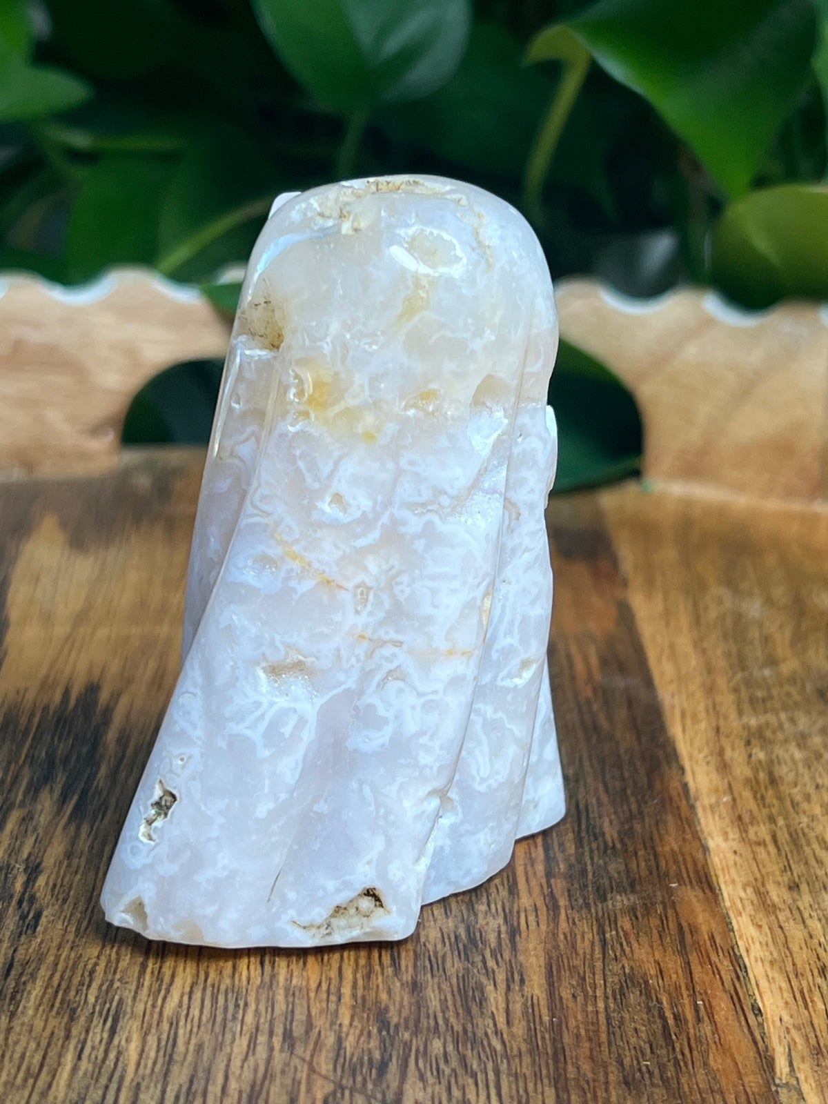 White Plume Agate Ghost: U