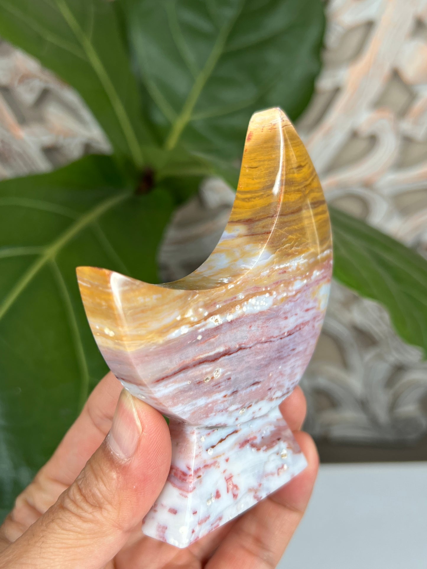 Milky Jasper Moon
