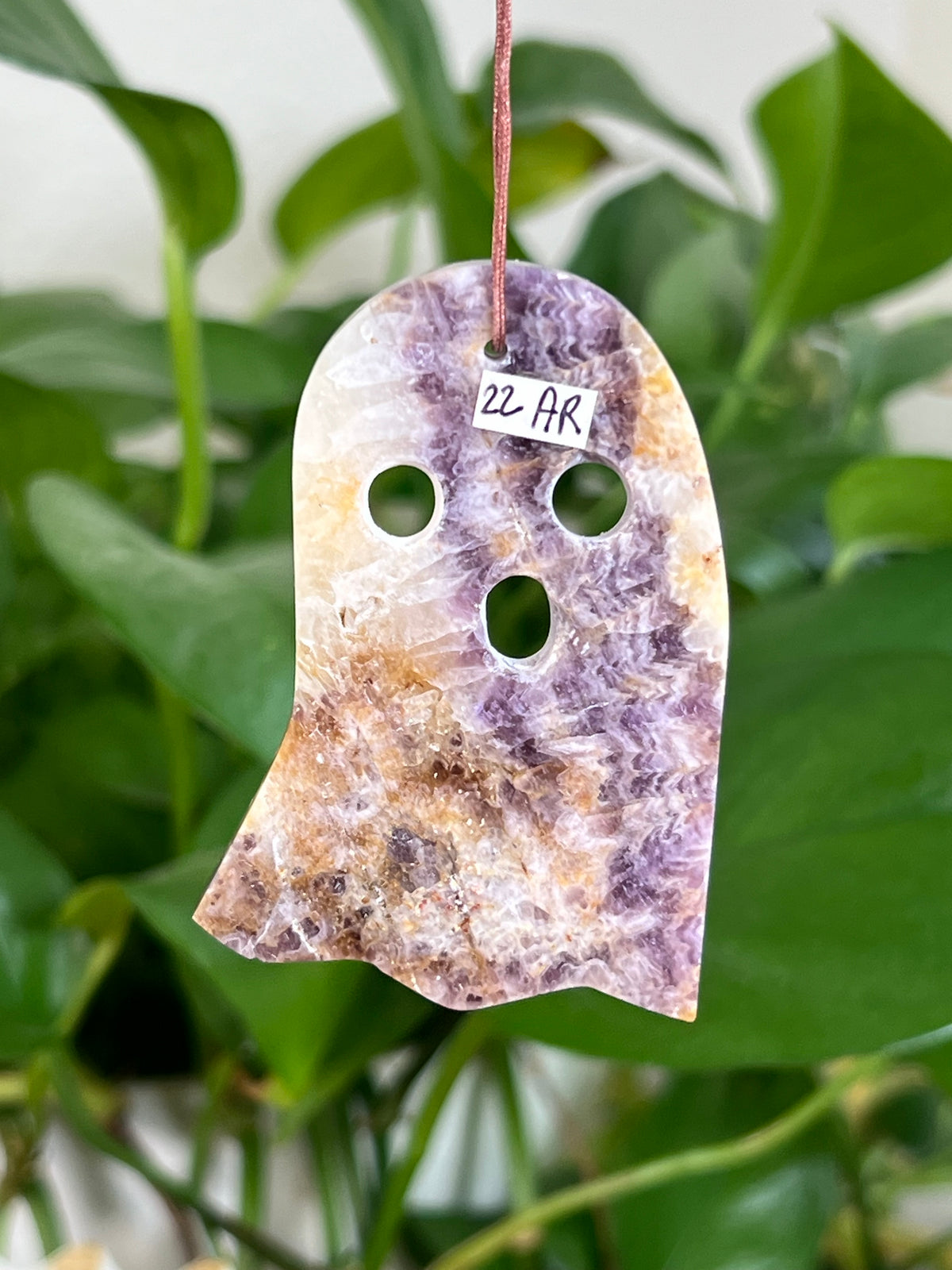 Indonesian Amethyst Ghost Ornaments