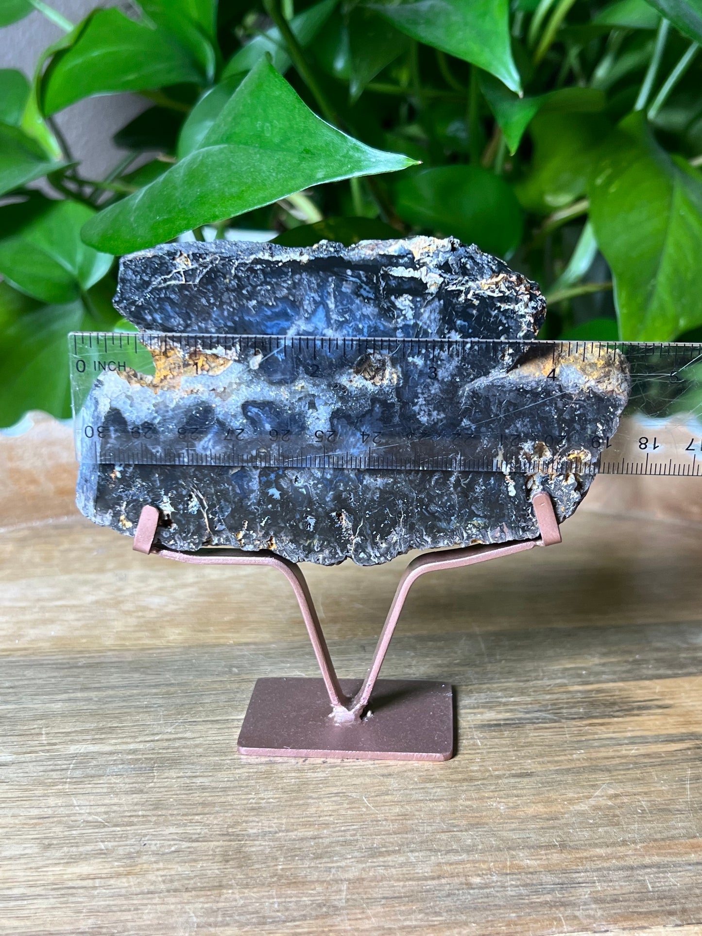 Blue Plume Agate Slab