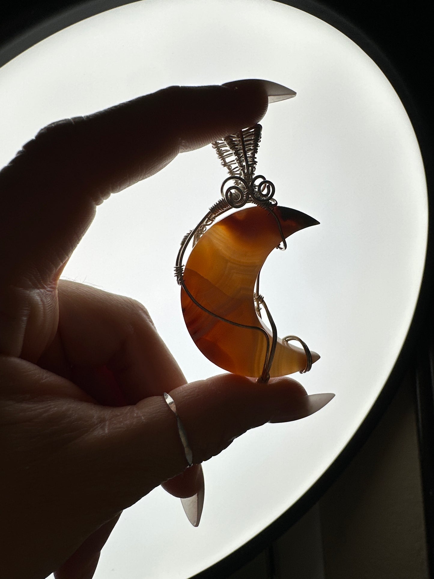 Carnelian Wire Wrapped Necklace