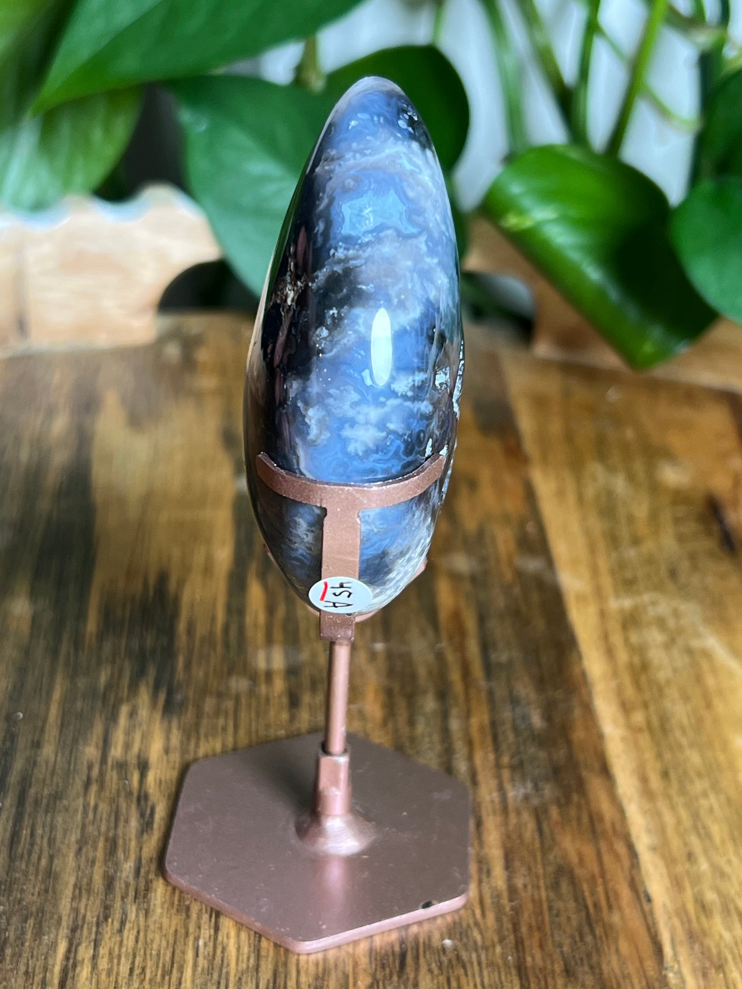 Blue Plume Agate Moon A