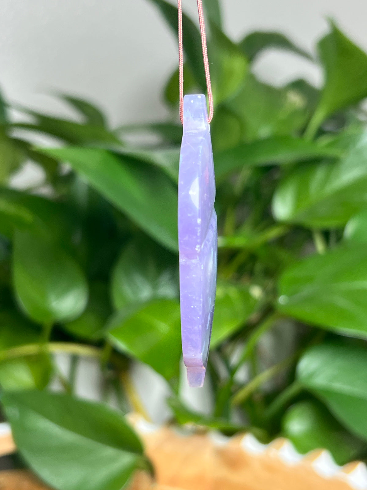 Purple Chalcedony Ornament Acorn: