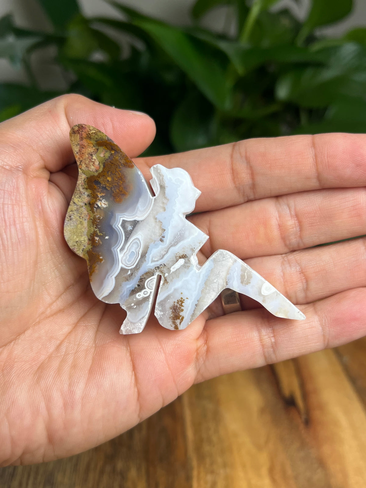 Scenic Moss Agate Pixie Fairy: H