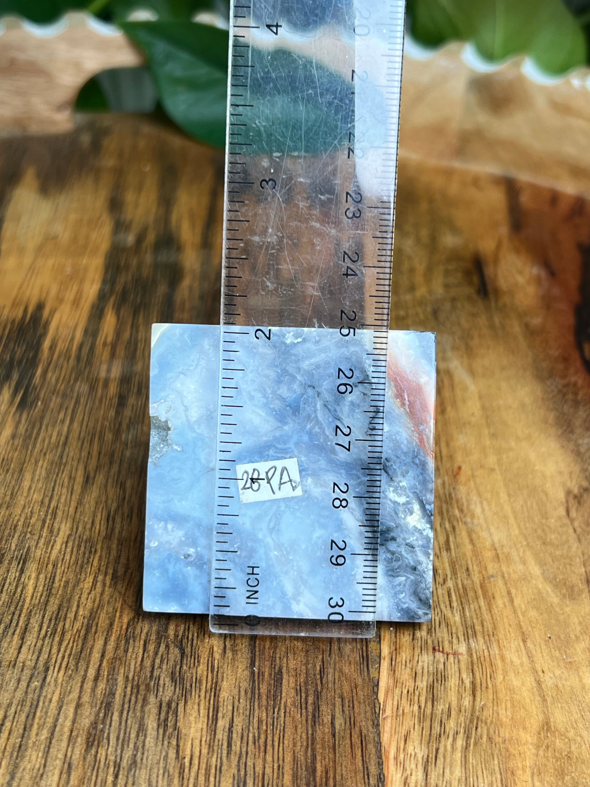 Blue Plume Agate Pyramid: PA