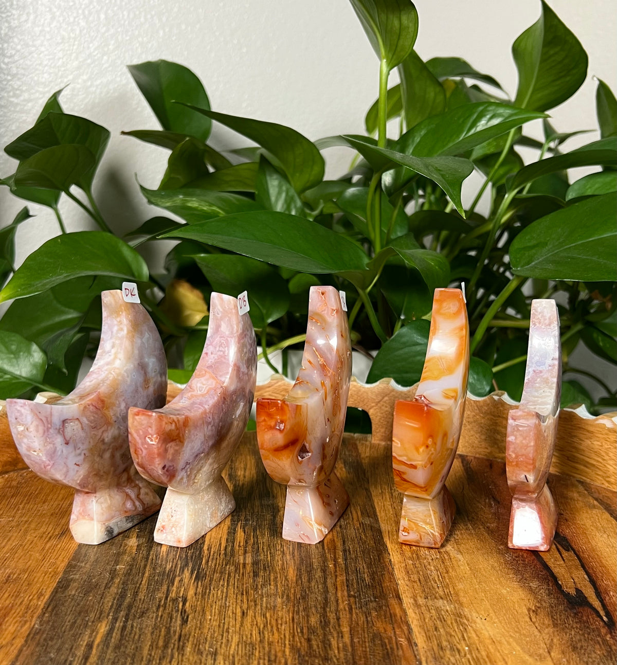 Carnelian Self Standing Moons