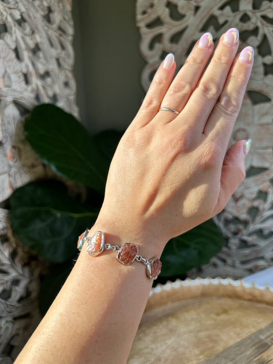 Sunstone Infinity Bracelet