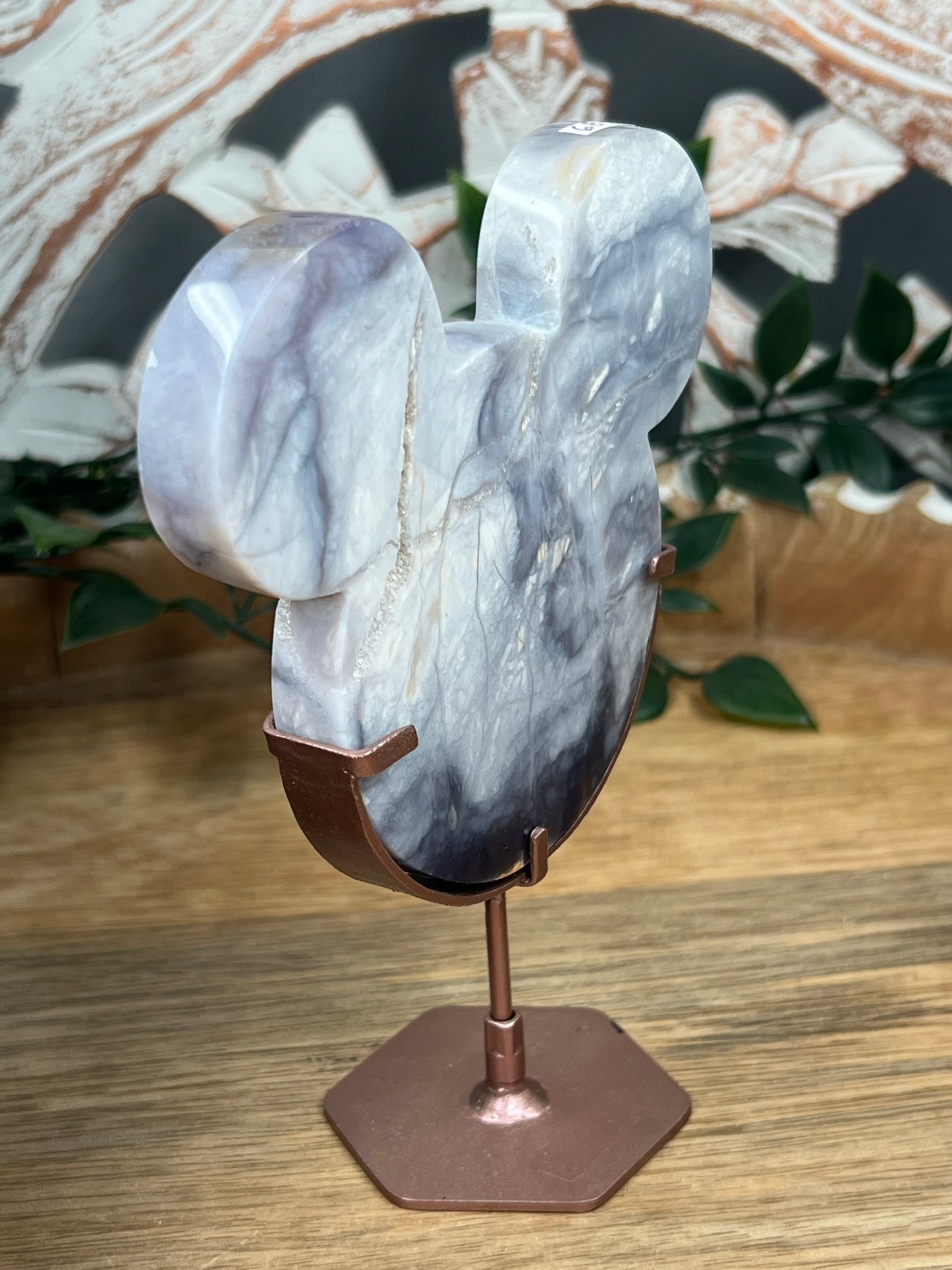 Purple Chalcedony Cat Head