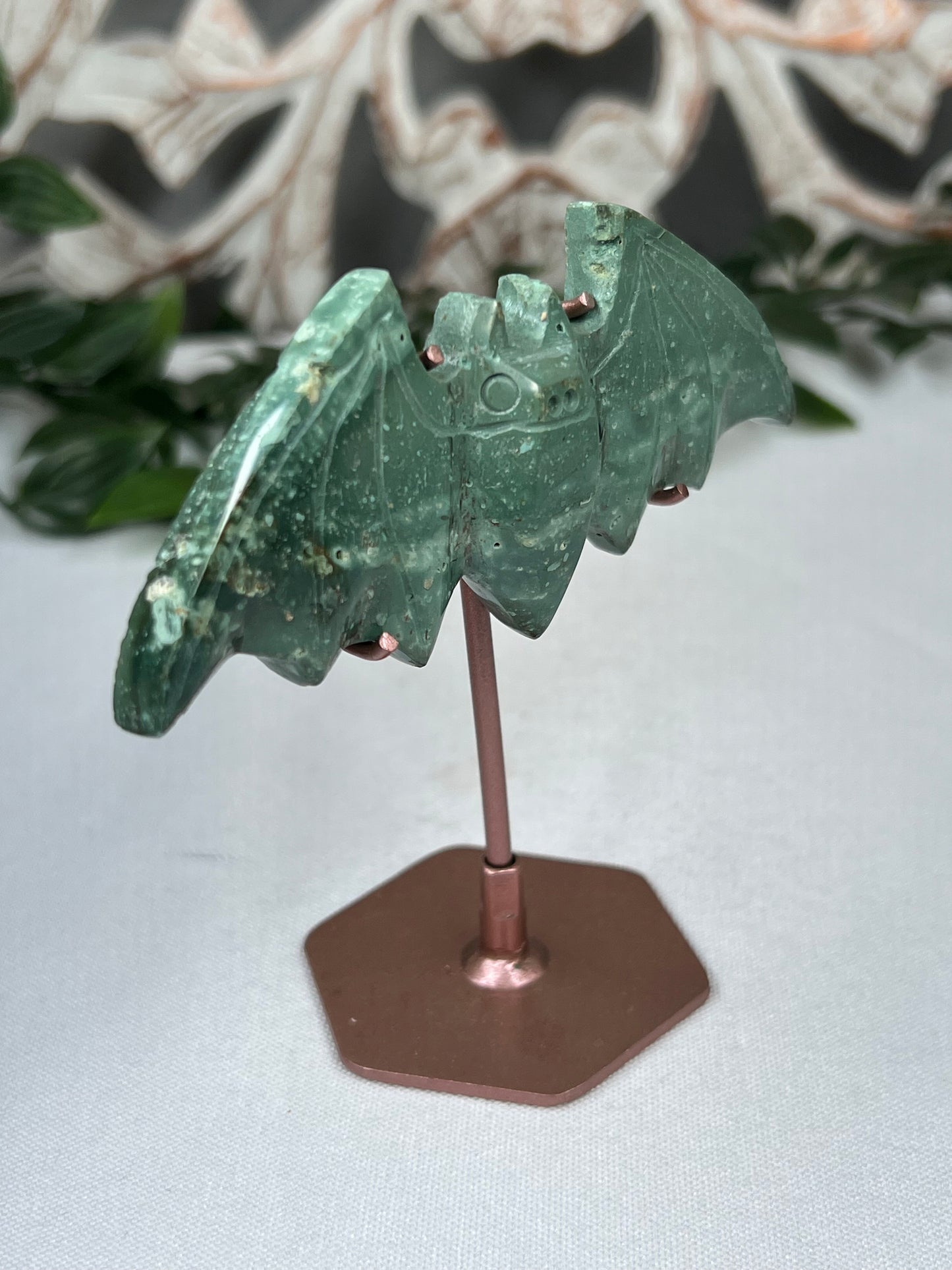 Blue Green Jasper Bat