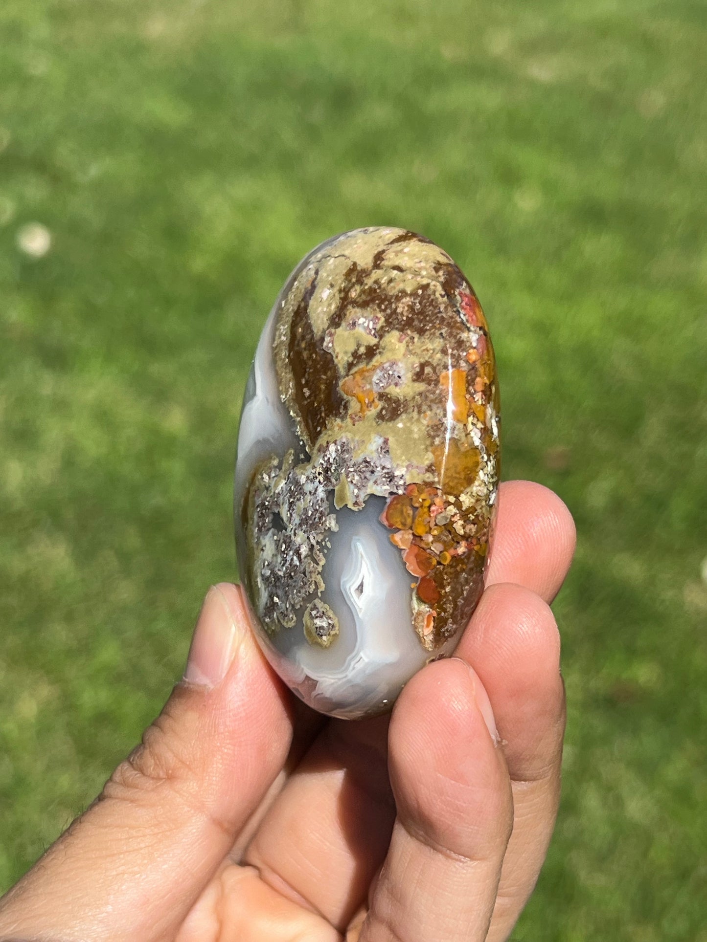 Scenic Moss Agate Palmstone BL