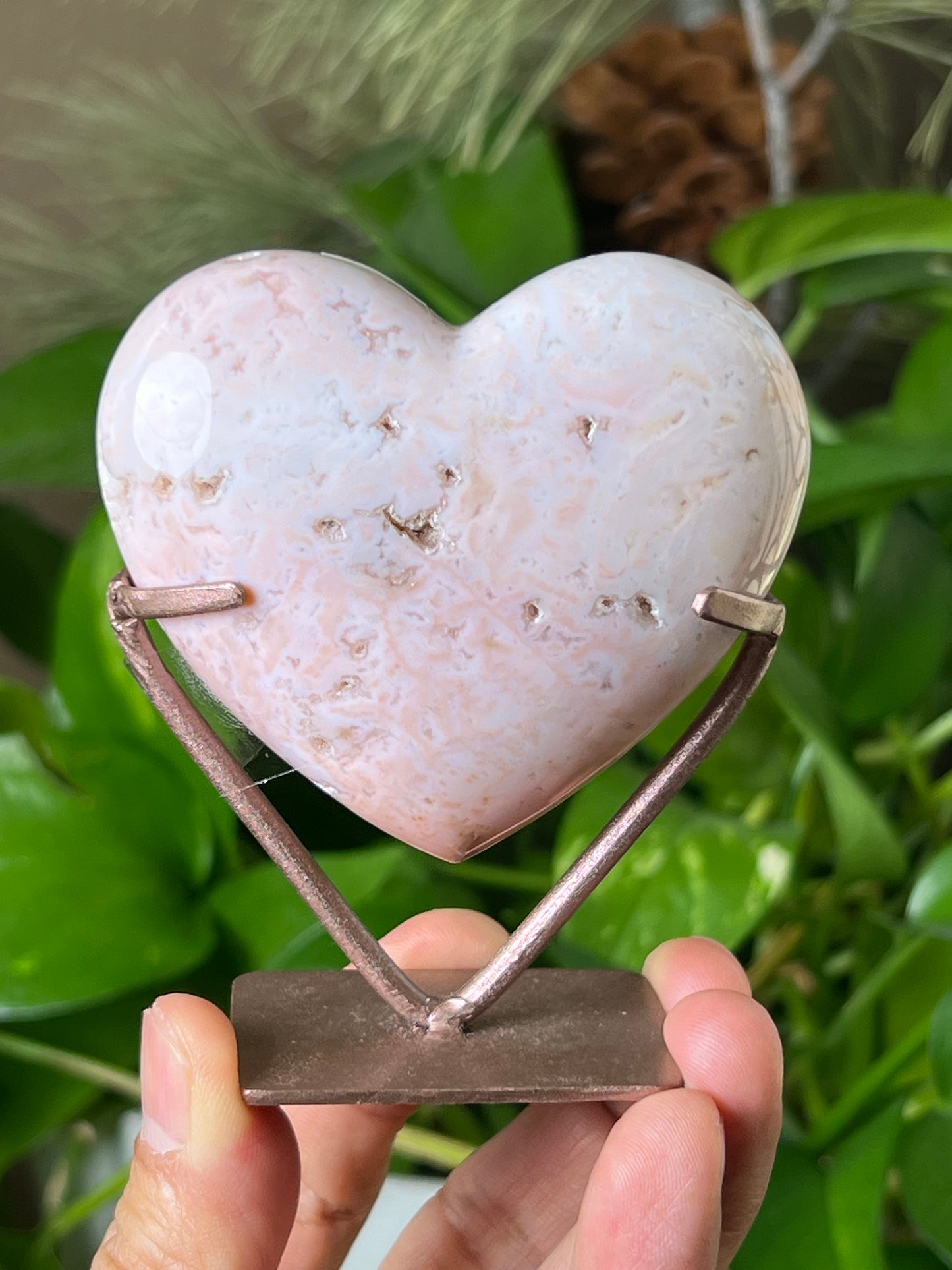Pink Carnelian Heart