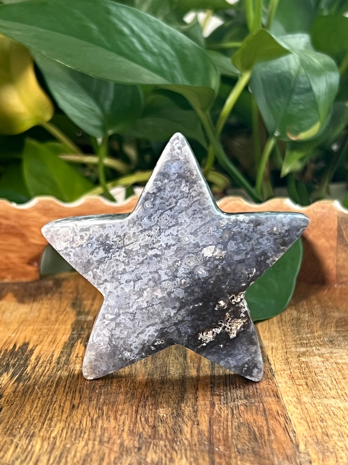 Blue Plume Agate Stars
