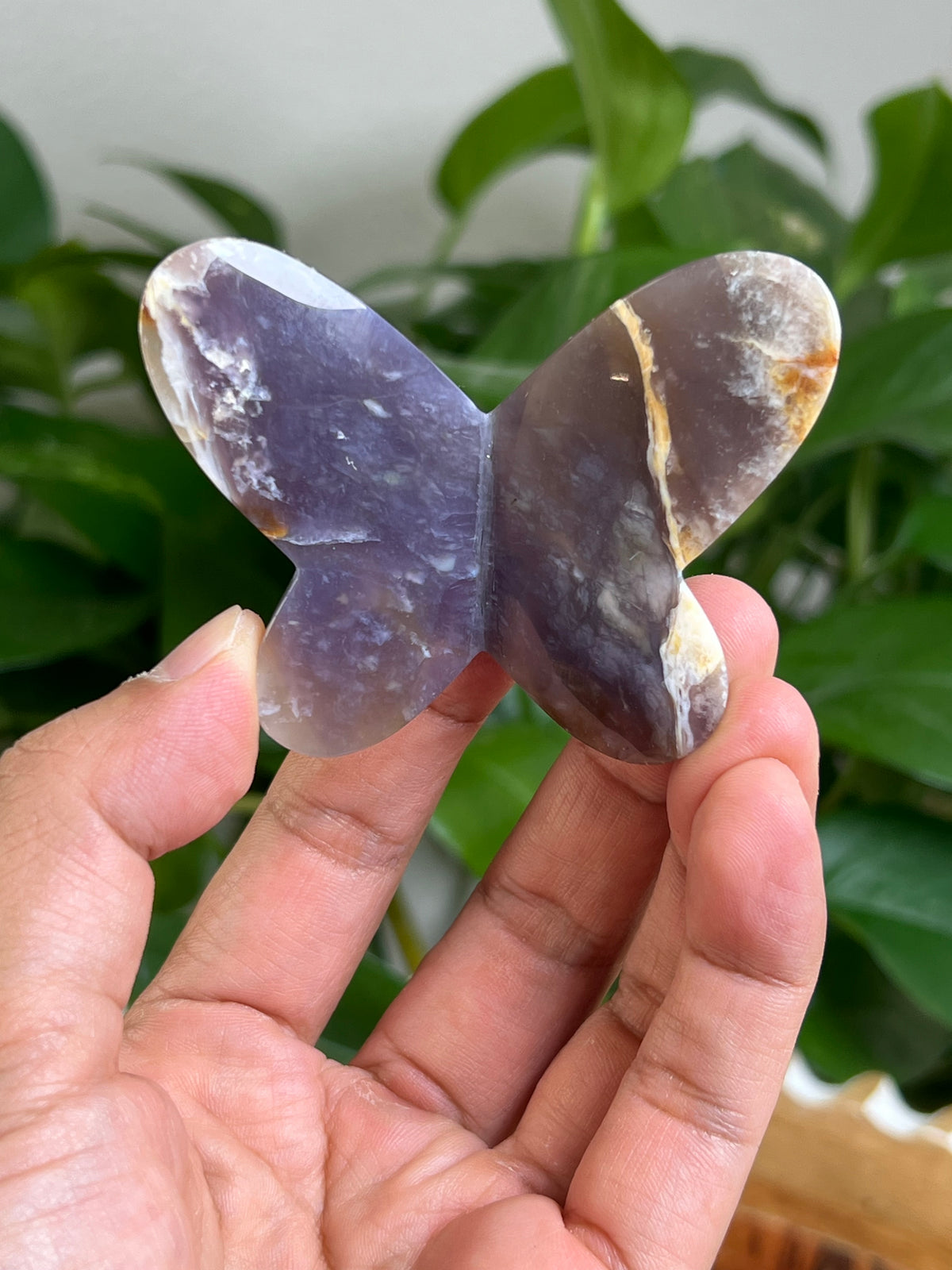 Purple Chalcedony 3D Butterfly: C