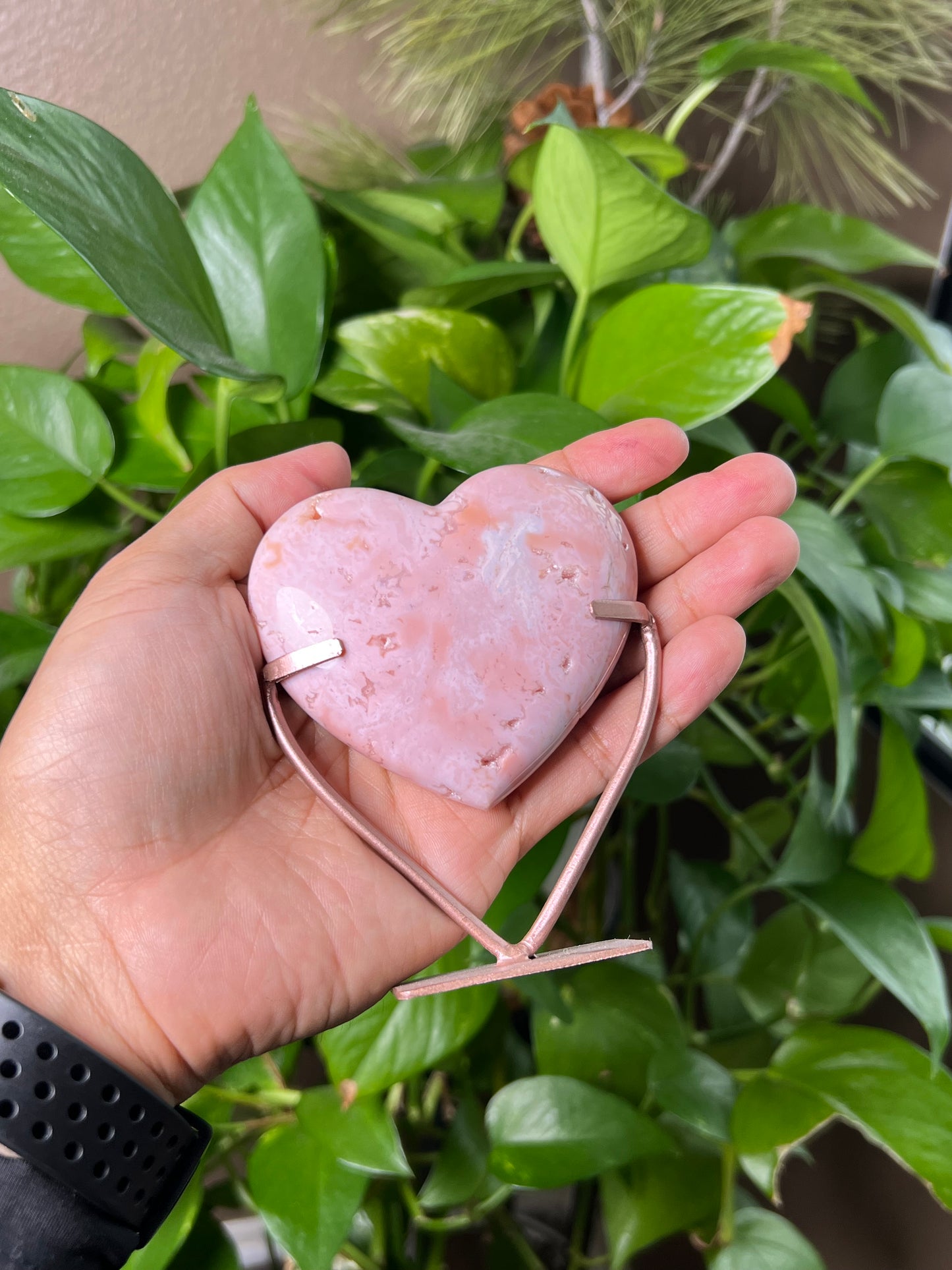 Pink Carnelian Heart