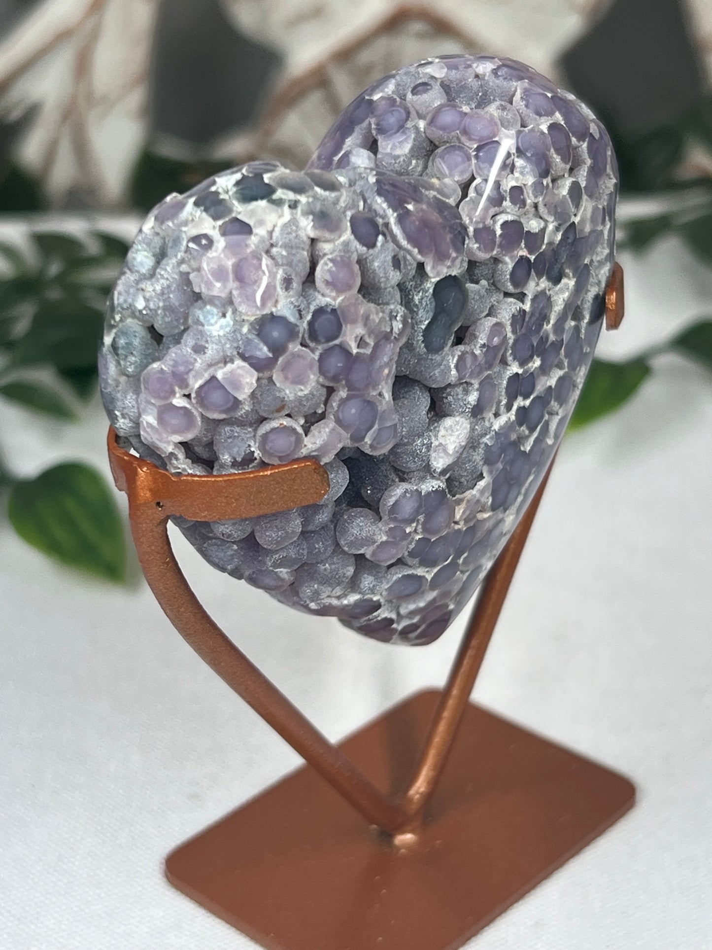 Grape Agate Heart