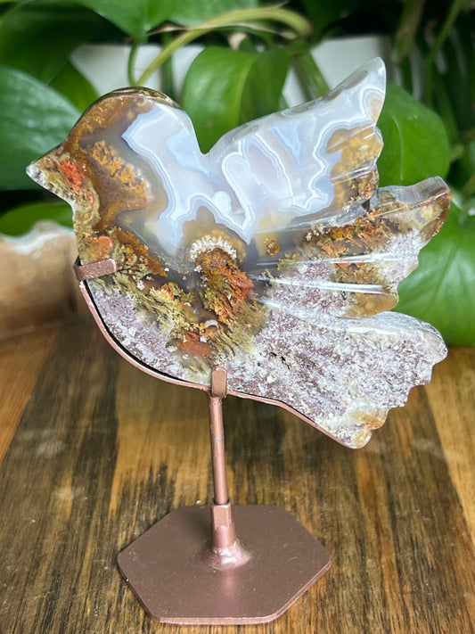 Scenic Moss Agate Bird