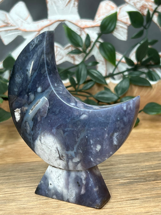 Purple Chalcedony Moon