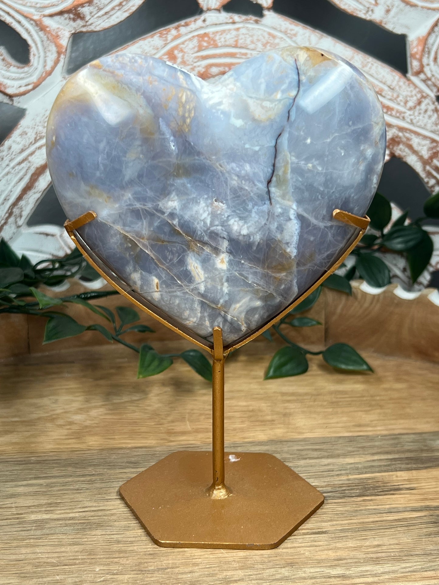 Purple Chalcedony Heart