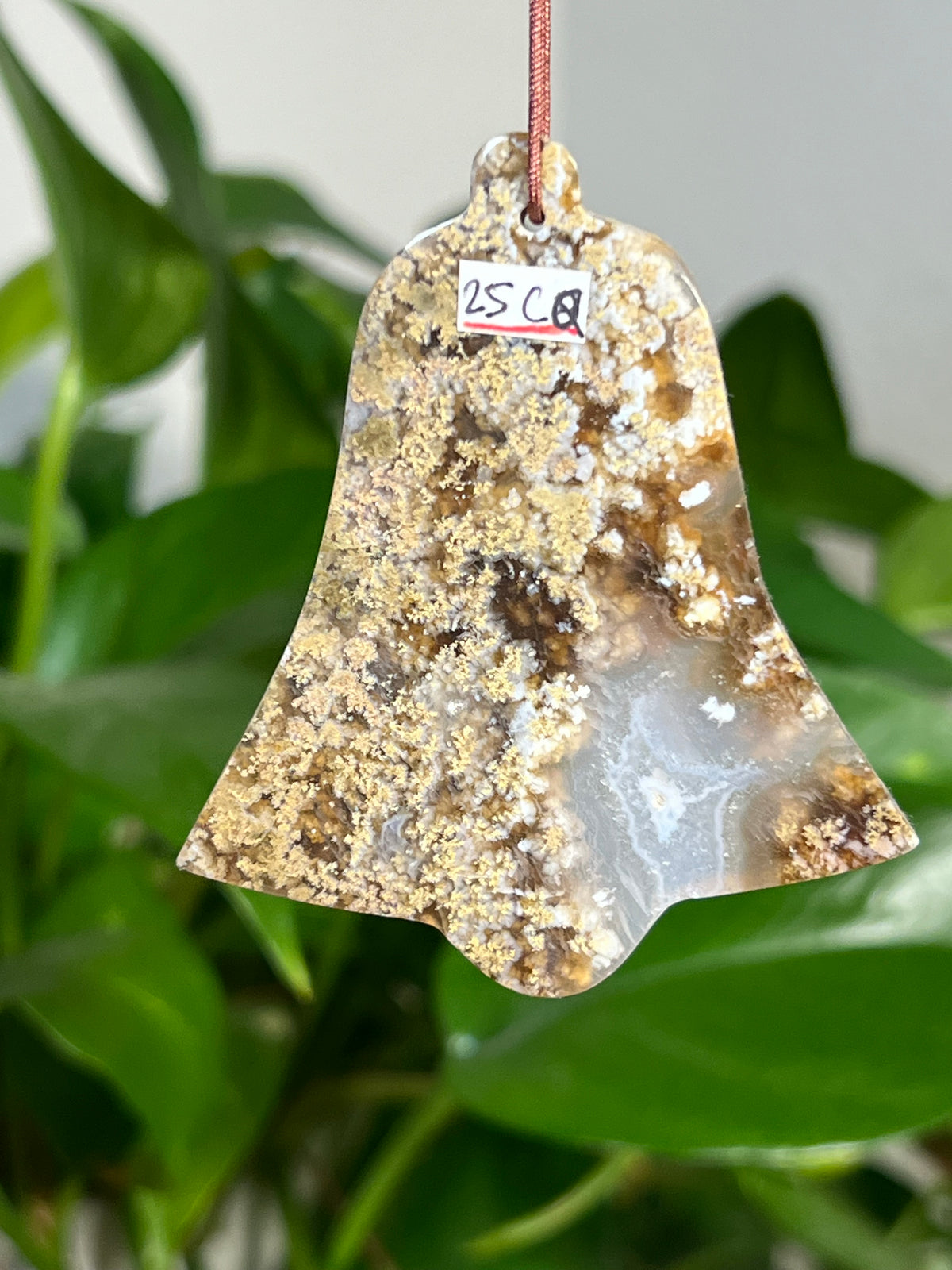 Scenic Moss Agate Bell Ornaments