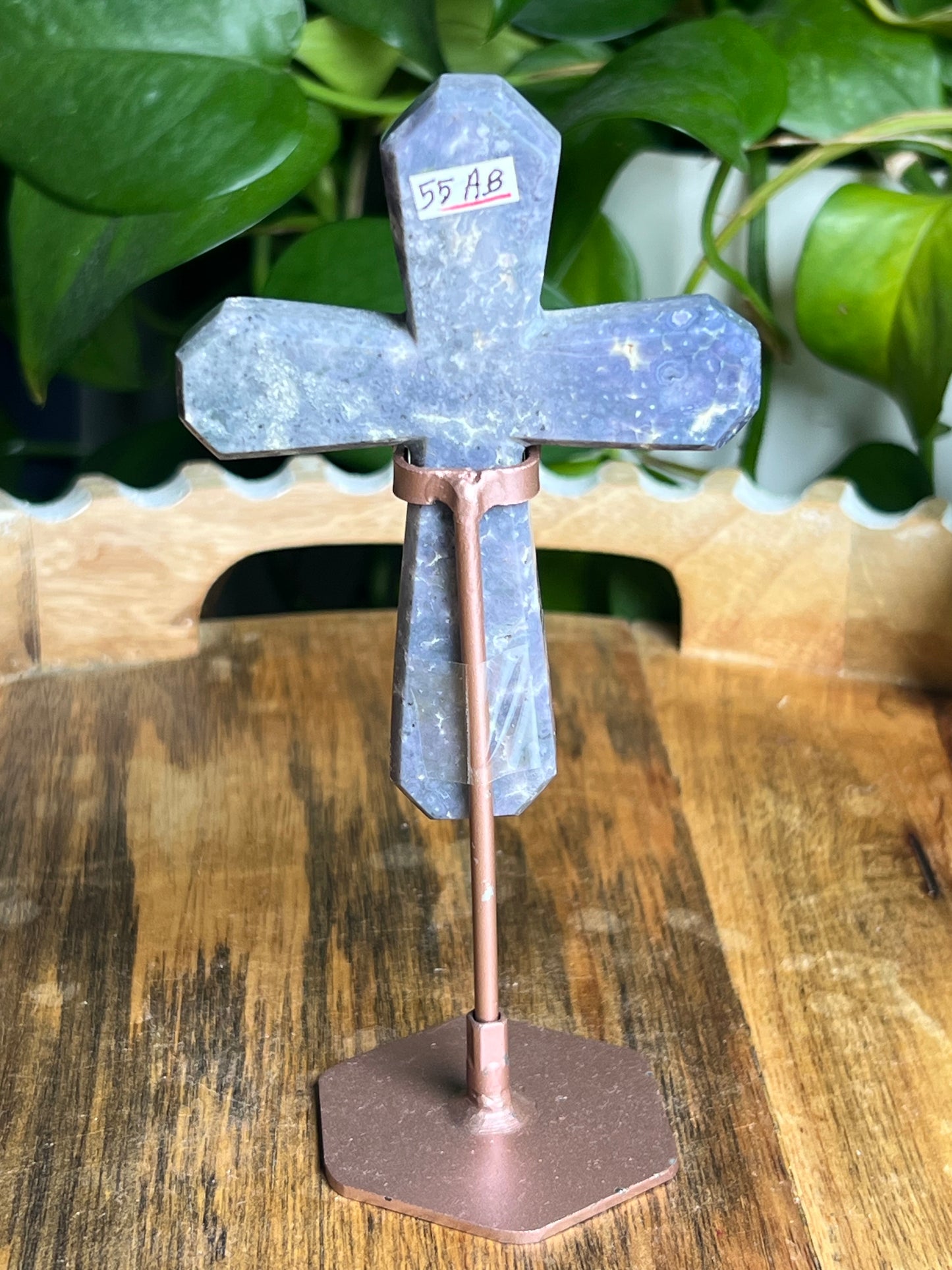 Grape Agate Cross