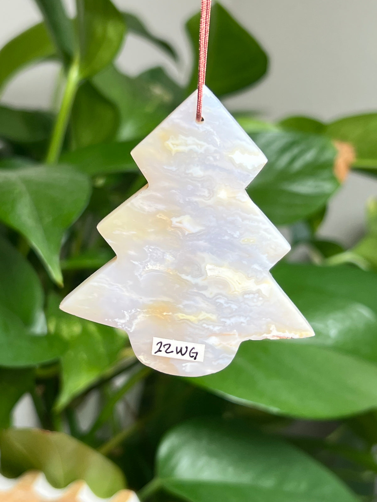 Winter Plume Agate Ornament Tree: WG