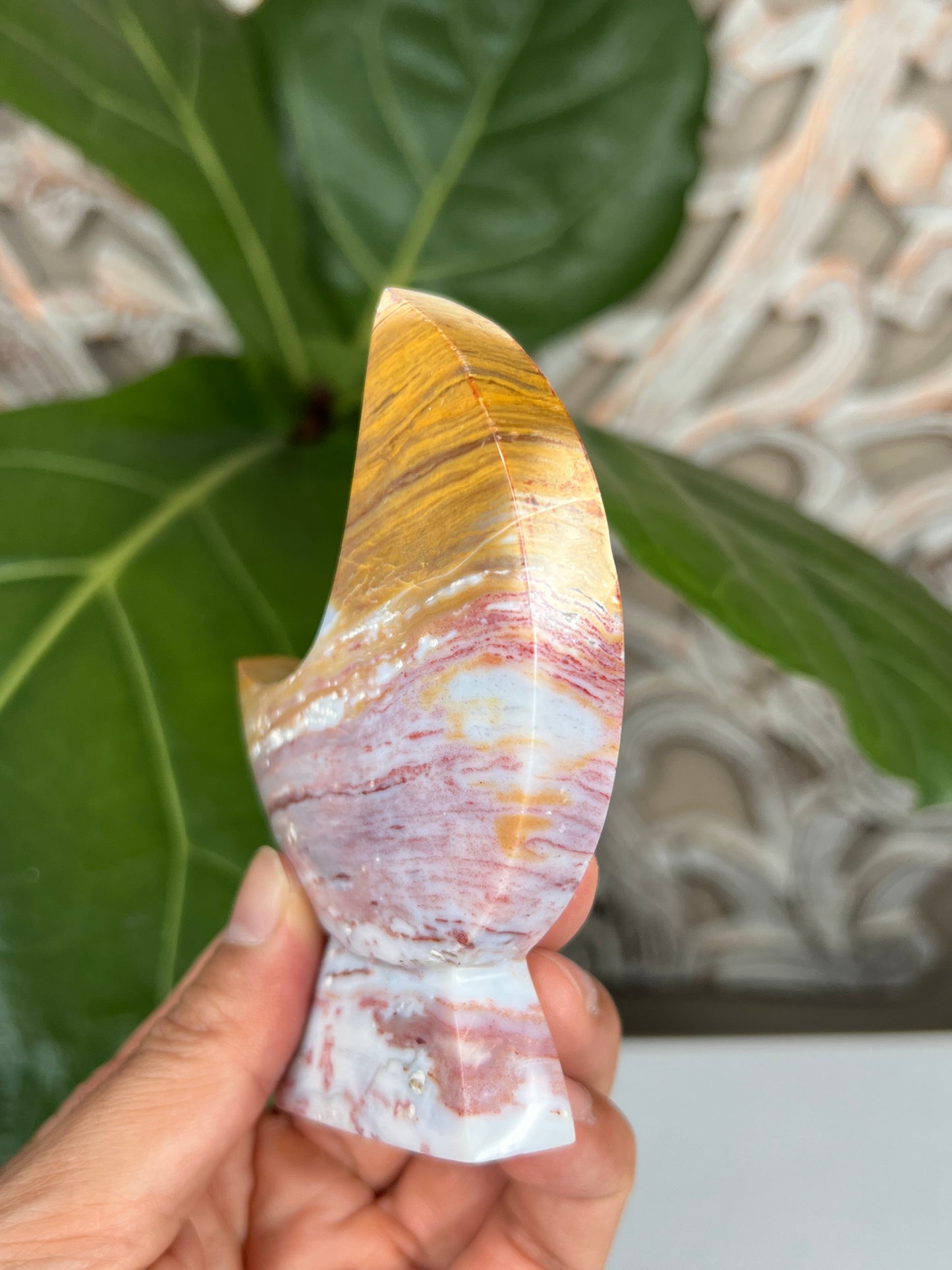 Milky Jasper Moon
