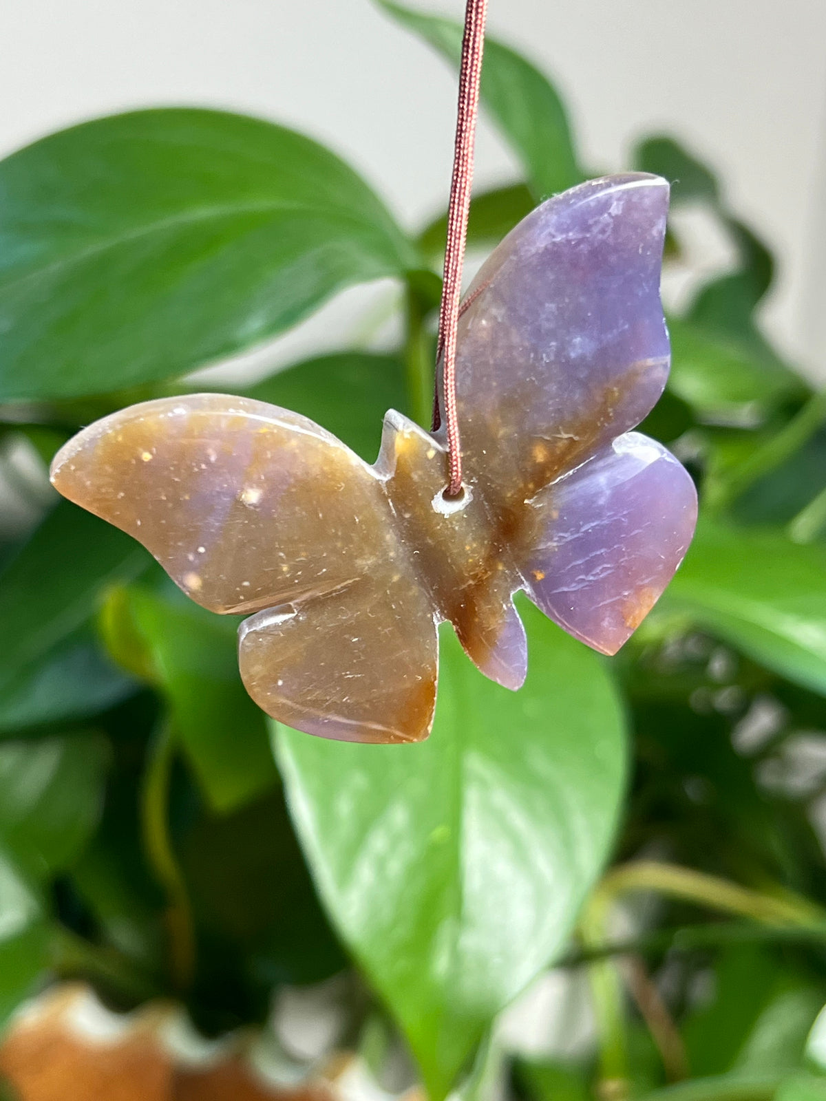 Purple Chalcedony Ornament Butterfly: V