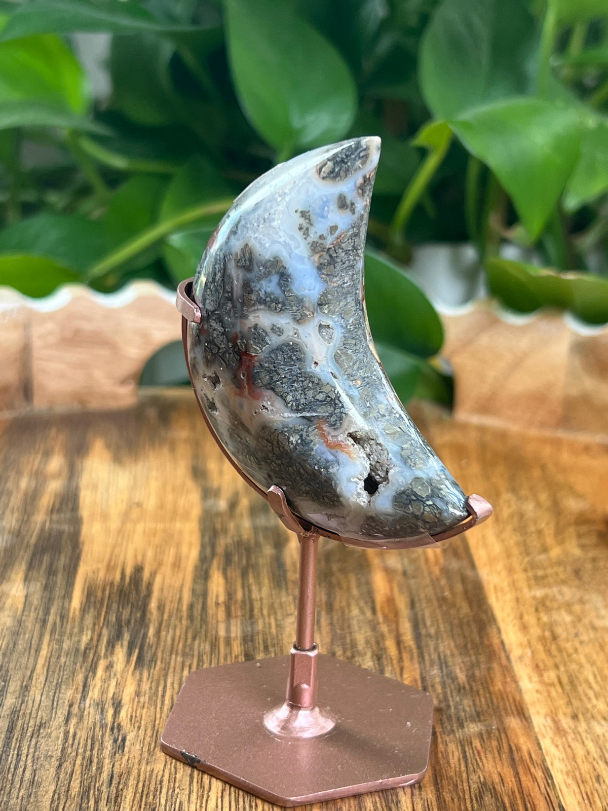Marcasite Mini Puffy Moon: SK