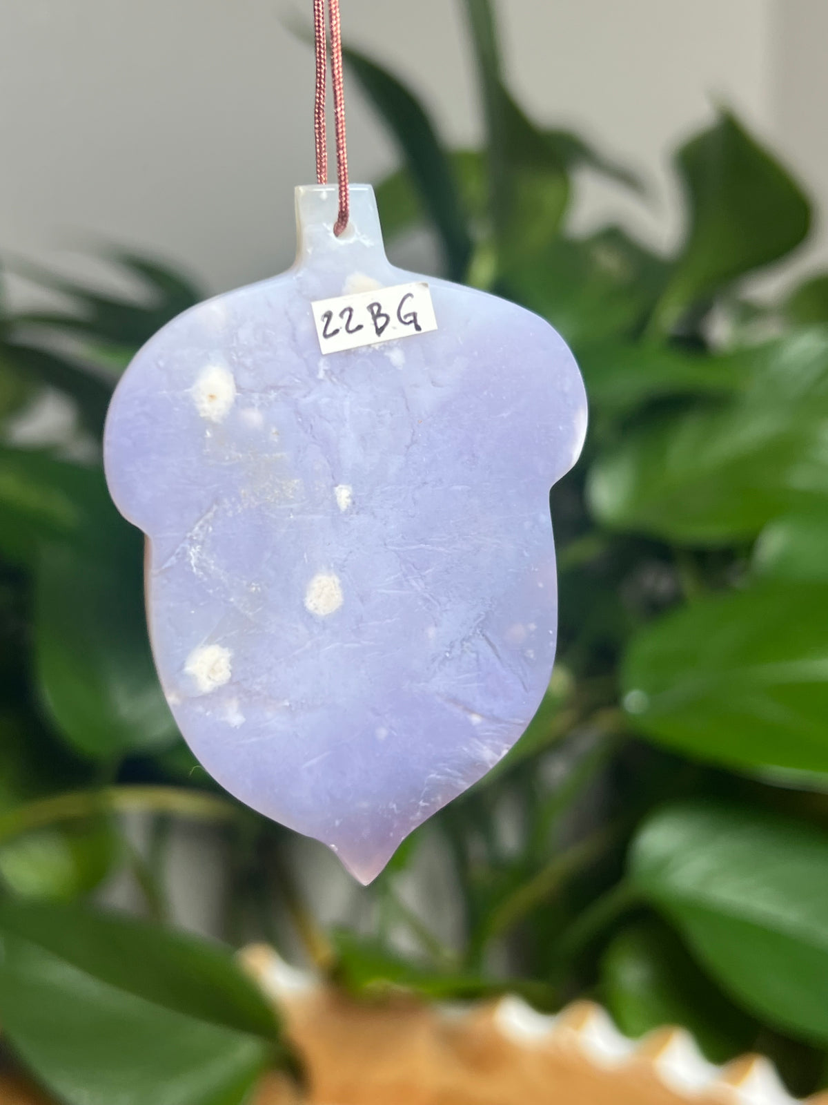 Purple Chalcedony Ornament Acorn: BG