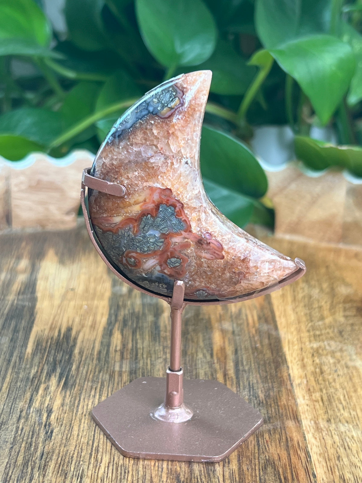 Marcasite Mini Puffy Moon: SM