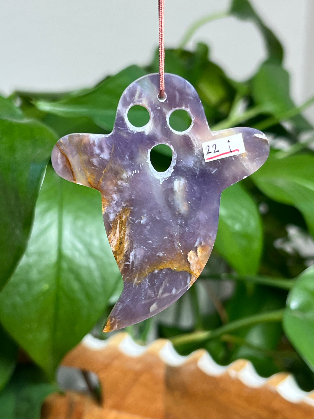 Purple Chalcedony Ghost Ornaments
