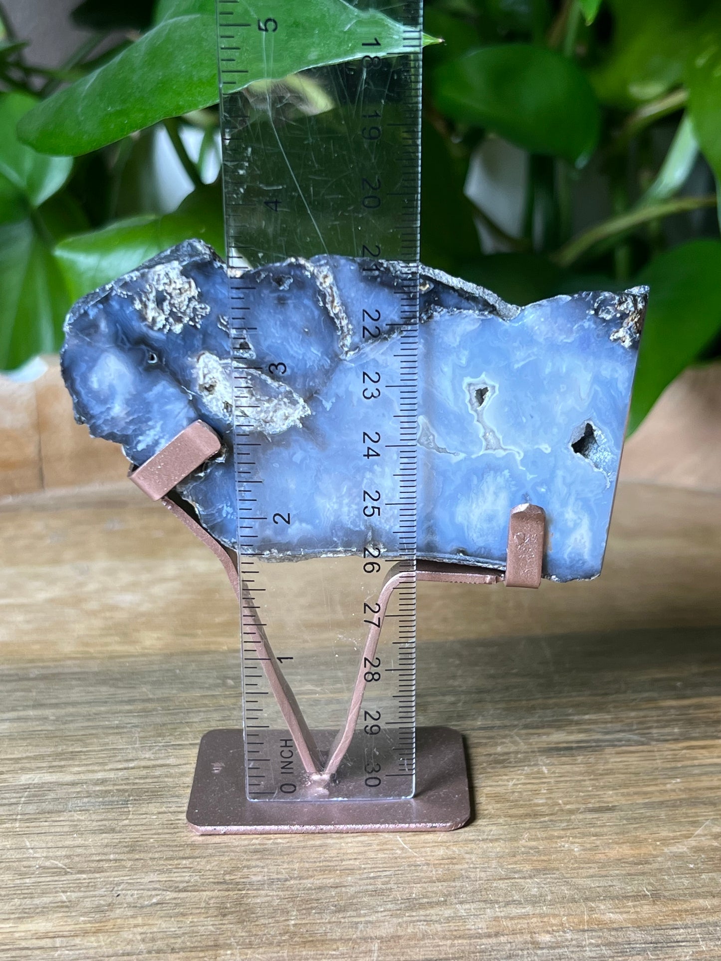 Blue Plume Agate Slab
