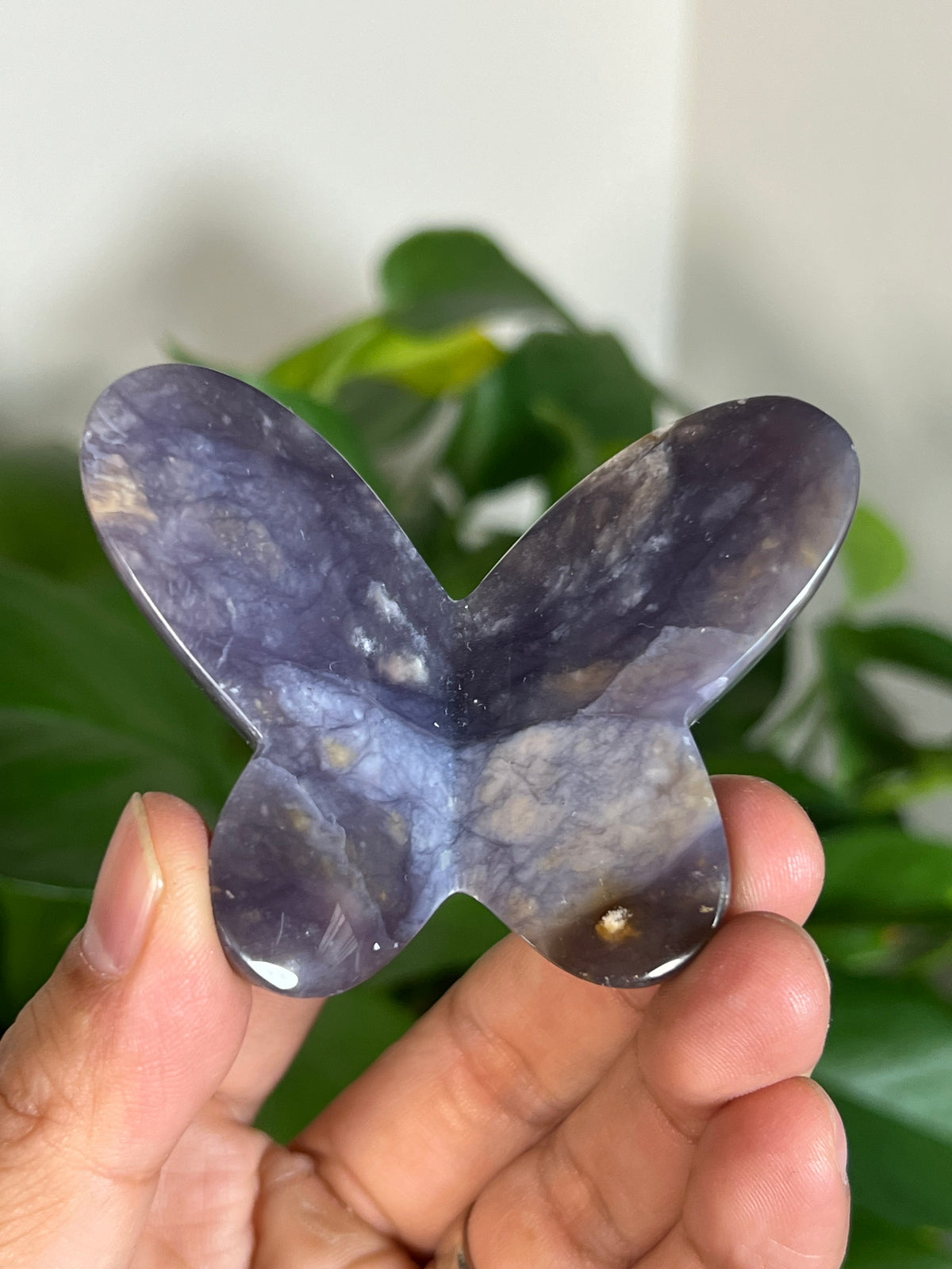 Purple Chalcedony 3D Butterflies