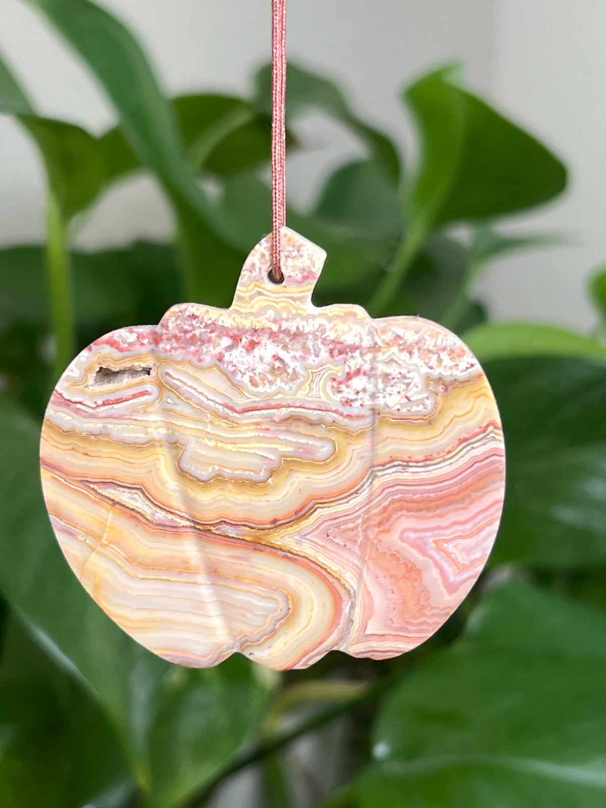 Crazy Lace Agate Ornament Pumpkin: PT