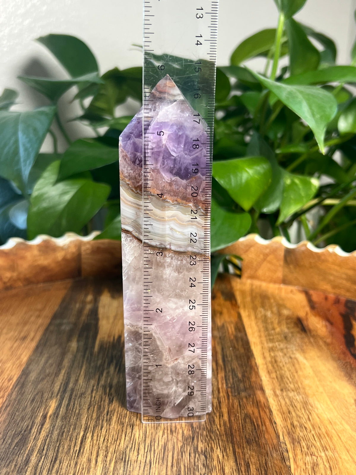 Mexican Crazy Lace Agate Amethyst Tower: BX