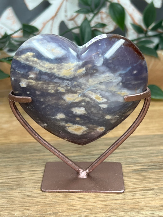 Purple Chalcedony Heart