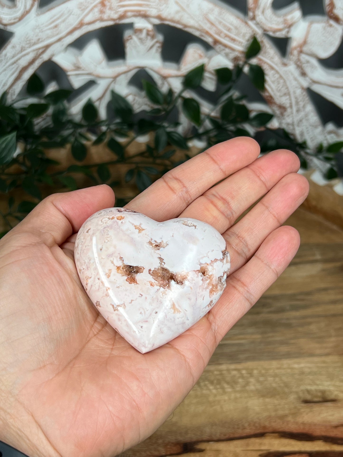 Pink Carnelian Heart