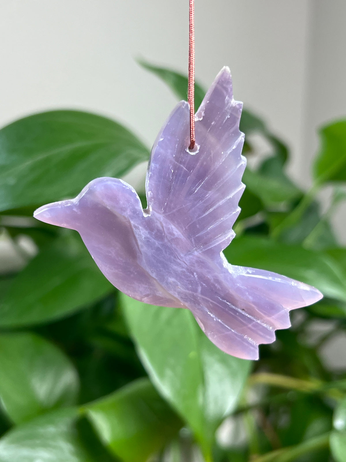 Purple Chalcedony Ornament Hummingbird: G