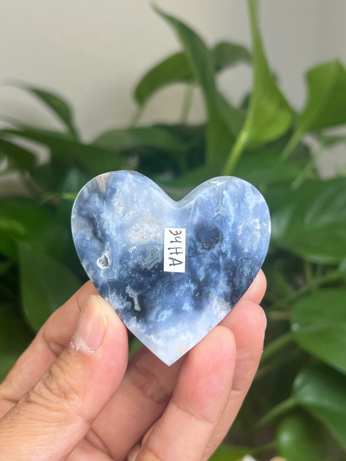 Blue Plume Agate 3D Butterfly: HA